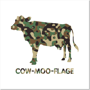 COW-MOO-FLAGE Posters and Art